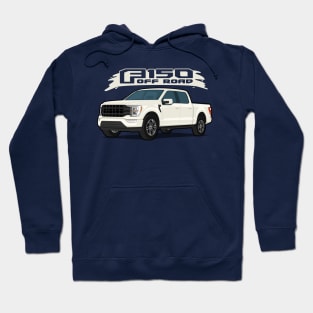 Car truck off road  f-150 white Hoodie